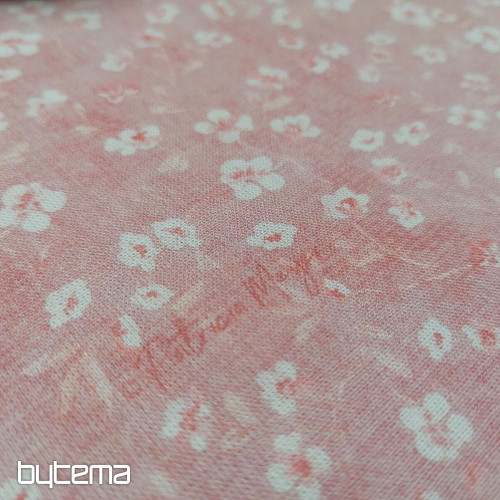 Baumwollstoff MONO MINI ROSA BLUME