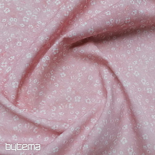 Baumwollstoff MONO MINI ROSA BLUME