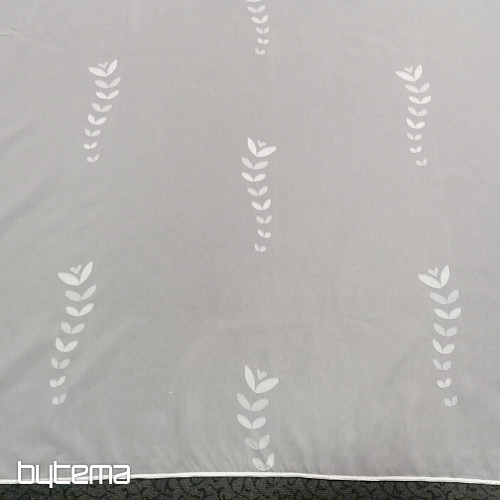 Weißer Vorhang weiß - weiße Blätter 12159 300 cm