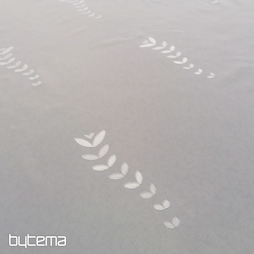 Weißer Vorhang weiß - weiße Blätter 12159 300 cm