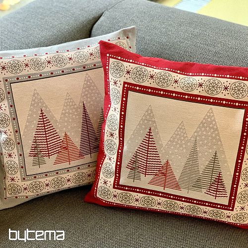 Weihnachts-Wandteppich-Bezug ROTE BÄUME