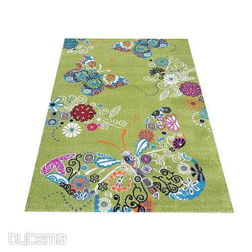 Kinderteppich MONDO 114 Schmetterlinge - grün