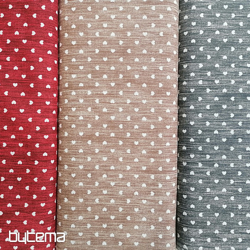 Dekostoff Naira Herz Bordeaux