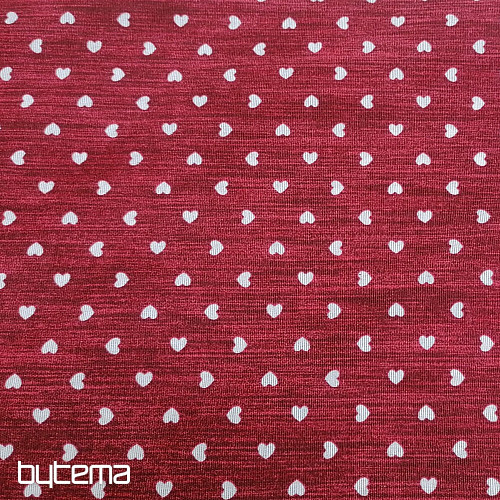 Dekostoff Naira Herz Bordeaux
