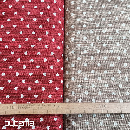 Dekostoff Naira Herz Bordeaux