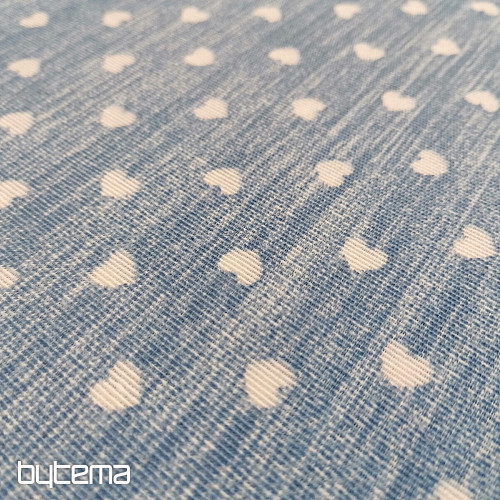 Dekostoff Naira Herzen blau