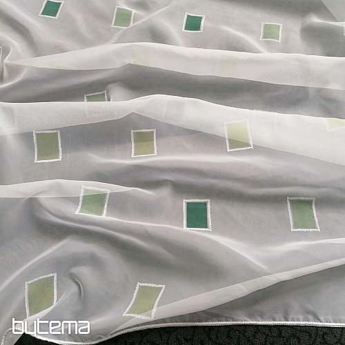 Grüner Würfel-Voile-Vorhang