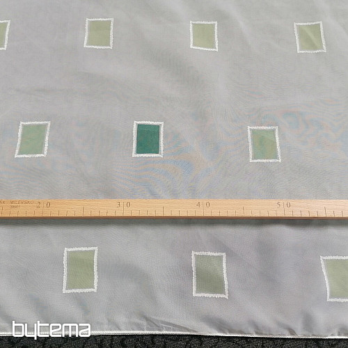 Grüner Würfel-Voile-Vorhang