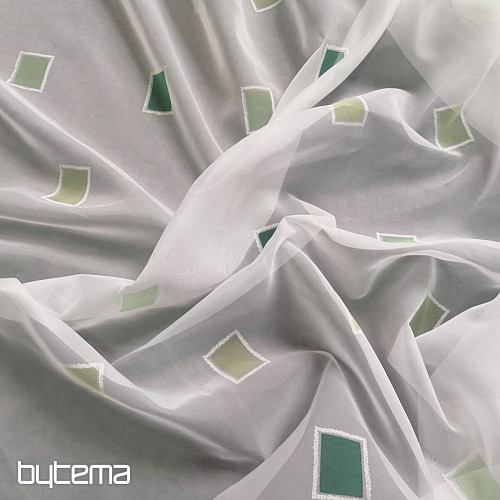 Grüner Würfel-Voile-Vorhang