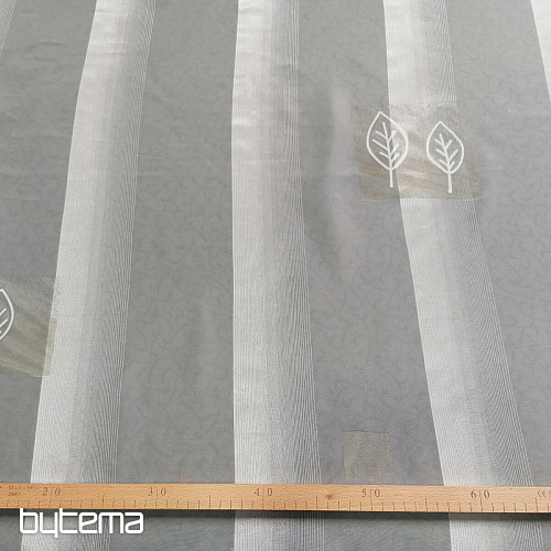 Voile-Vorhang cremefarbene Blütenblätter beige - 731/300