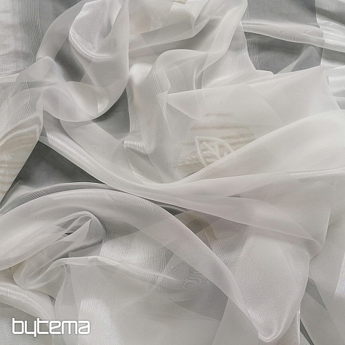 Voile-Vorhang cremefarbene Blütenblätter beige - 731/300