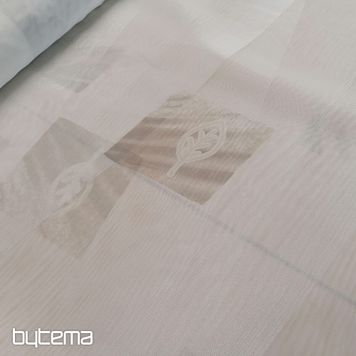 Voile-Vorhang cremefarbene Blütenblätter beige - 731/300