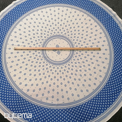 Runde Tischdecke - blaue Folklore Ø 175 cm