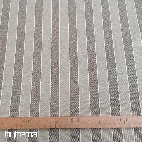 Dekostoff Trebol Streifen - braun 2 cm 55