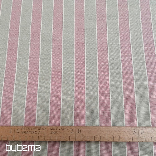 Dekostoff Trebol Streifen - rosa 2 cm 76