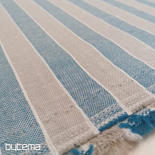 Dekostoff Trebol Streifen - Blau 2 cm 77