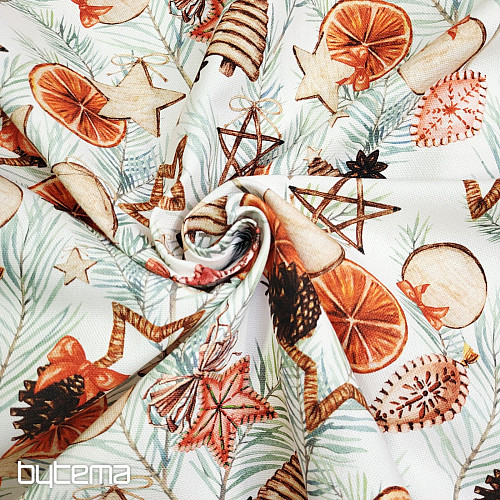 Weihnachtsdekostoff Getrocknete Orangen