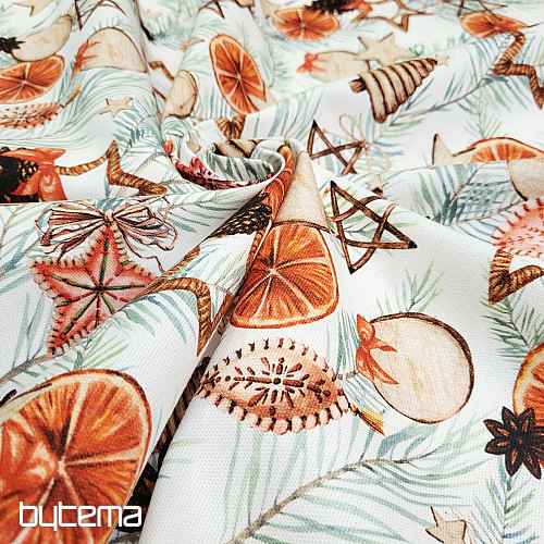 Weihnachtsdekostoff Getrocknete Orangen