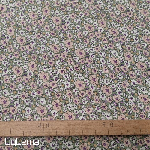 Baumwollstoff KALMIA grün