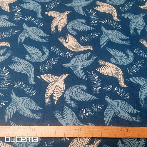 Baumwollstoff Jay blue