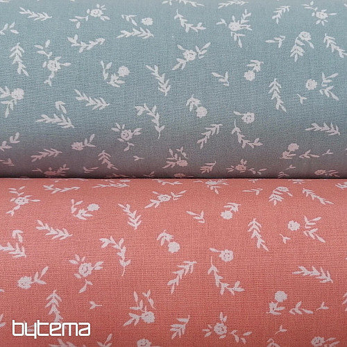 Baumwollstoff MINZE BLUMEN