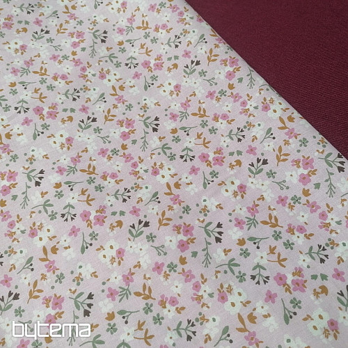 Baumwollstoff Zalia Blumen rosa