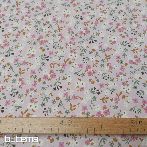 Baumwollstoff Zalia Blumen rosa