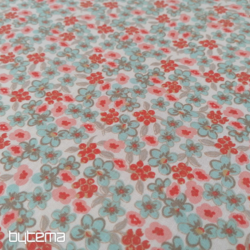 Baumwollstoff Lila Blumen