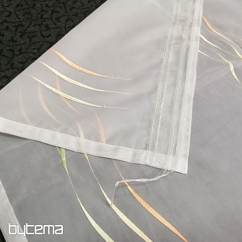 Fertigvorhang Gerster Stripes orange-grün 310x175 cm