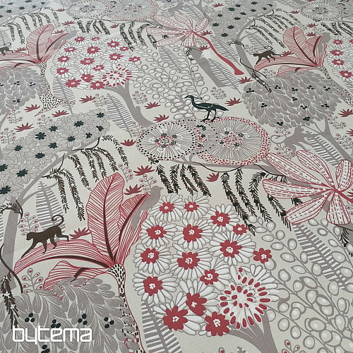 Baumwollstoff JUNGLE beige