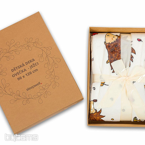 Kinderdecke SCHAFE in einer Geschenkbox - IGEL