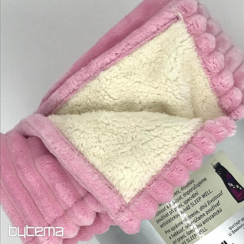 Mikrofaserdecke EXTRA WEICH SCHAF Cord - rosa