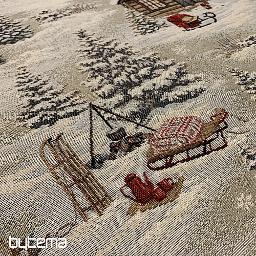 Gobelin-Tischdecke, Schal WINTERLANDSCHAFT ALL