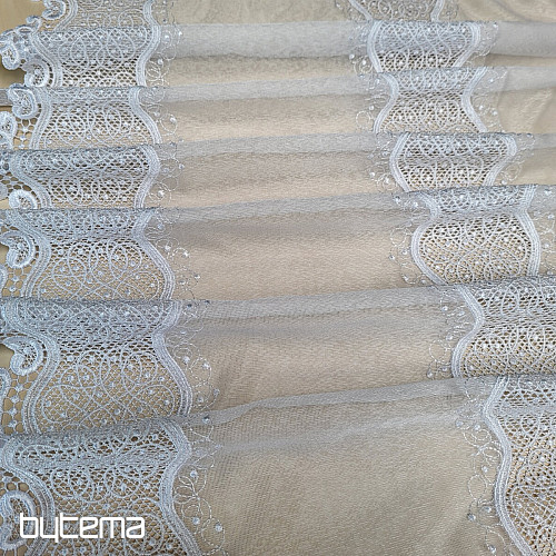 Luxuriöse bestickte Gardine GERSTER 11786/0001