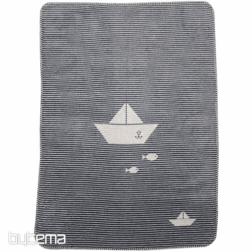 Kinderdecke PANDA 2201/97 grau 75x100