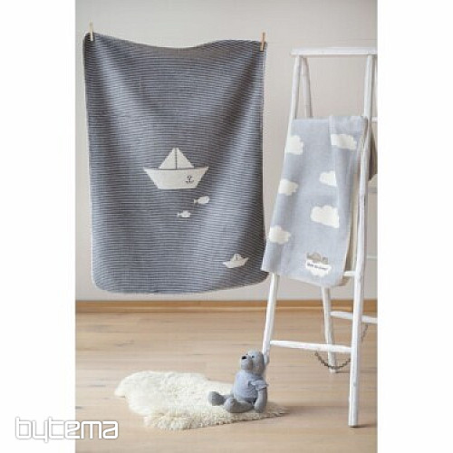 Kinderdecke PANDA 2201/97 grau 75x100
