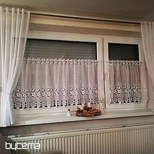 Gardine für Vitrage, bestickt 11573
