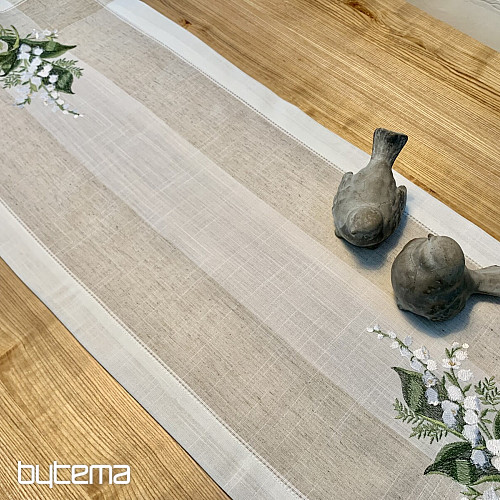 Bestickte Tischdecke und Schal LILY OF THE BLOWERS