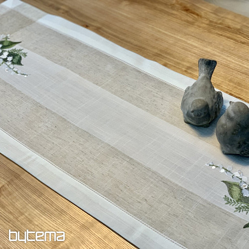 Bestickte Tischdecke und Schal LILY OF THE BLOWERS