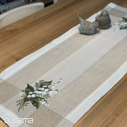 Bestickte Tischdecke und Schal LILY OF THE BLOWERS