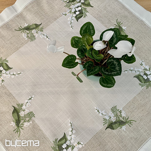 Bestickte Tischdecke und Schal LILY OF THE BLOWERS