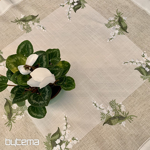 Bestickte Tischdecke und Schal LILY OF THE BLOWERS