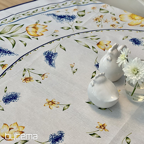 SPRING BLUMEN Tischdecke und Kreis