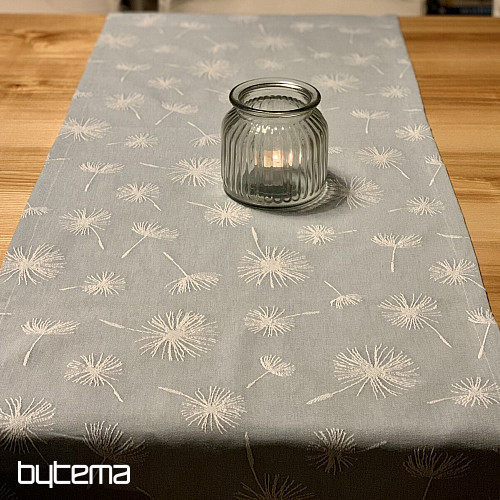 Tischdecke und Schal LÖWENZAHN st. Türkis