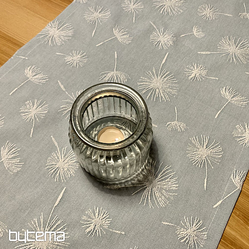 Tischdecke und Schal LÖWENZAHN st. Türkis
