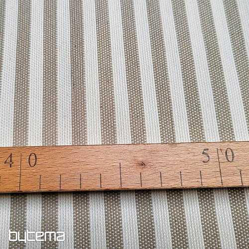 Dekostoff LEO BEIG beige gestreift