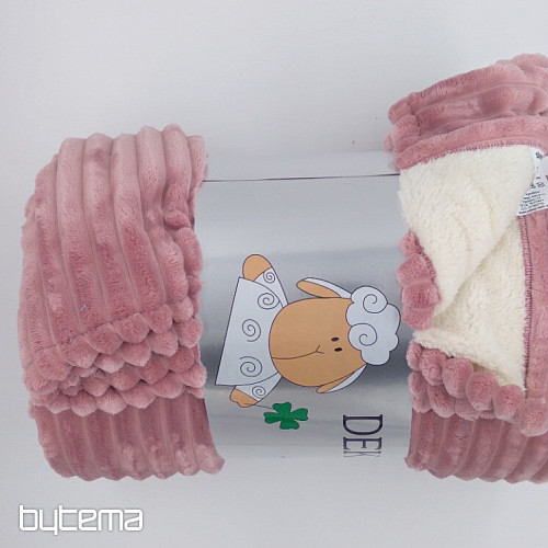 Decke EXTRA weiches Schaf - Cord STAR PINK