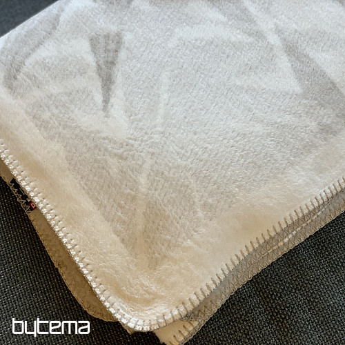 Baumwolldecke BAMBUS beige Blätter 2218/80