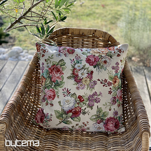 Gobelin-Kissenbezug BLUMEN