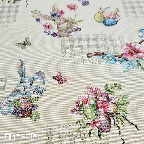 Gobelinstoff OSTERHASE BEIGE
